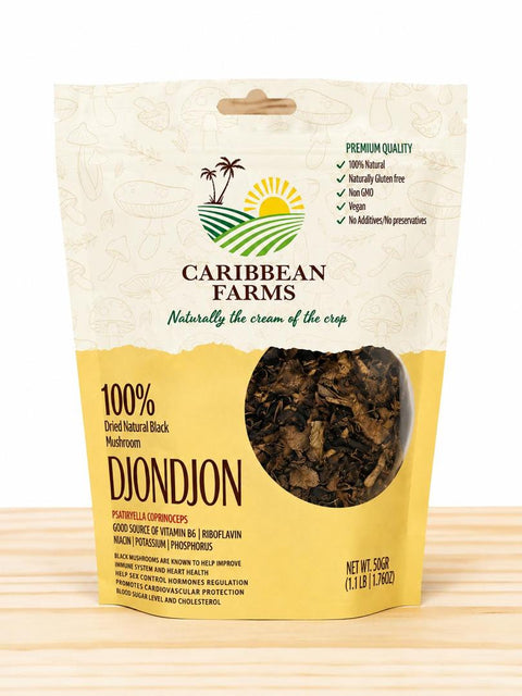 Black DjonDjon mushrooms Caribbean Farms - 50gr