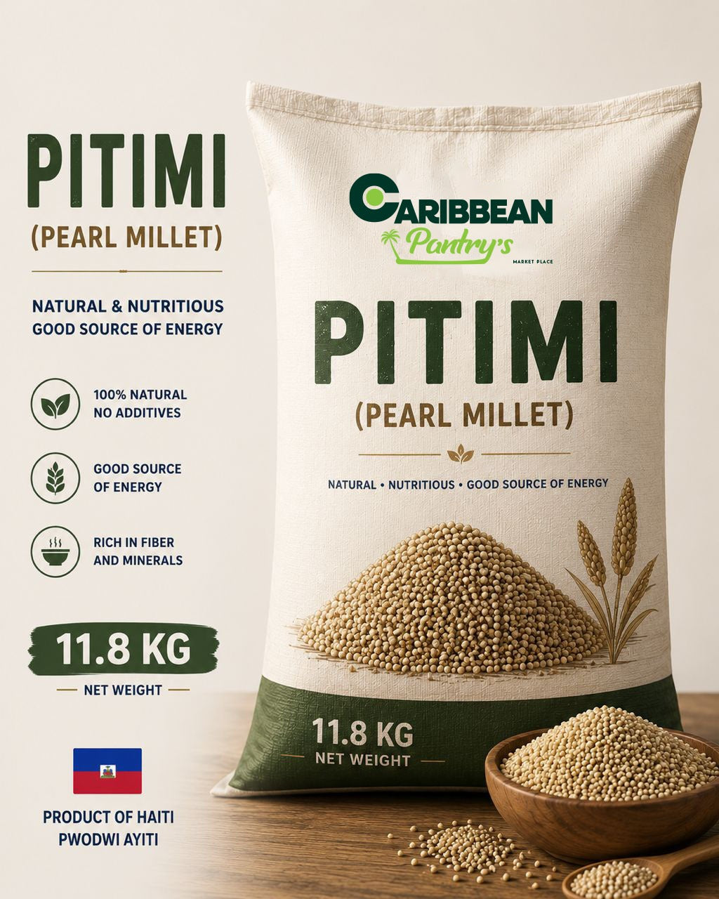 Pitimi peyi - Pearl Millet - 11.8Kg